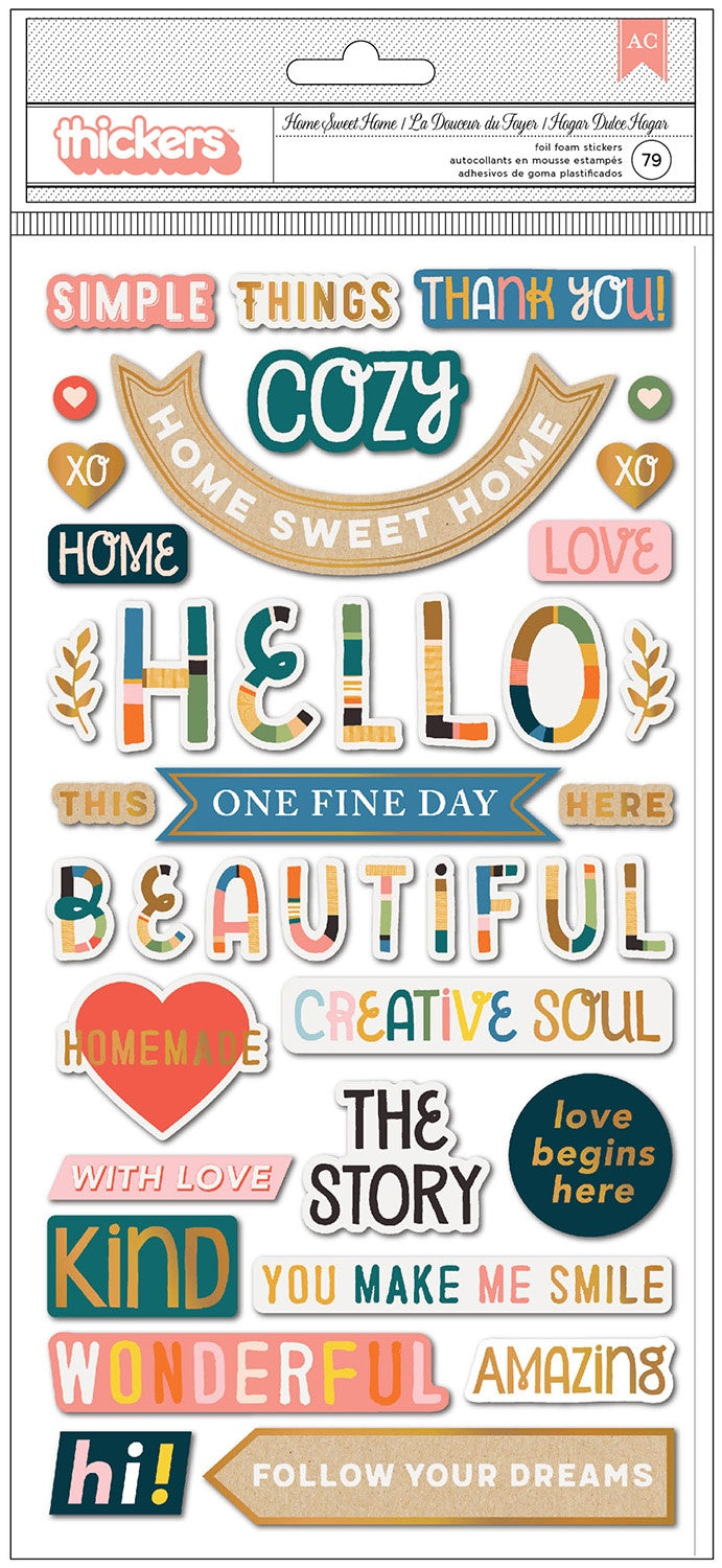 Kid at Heart Thickers Stickers 27/Pkg Phrase/Foam