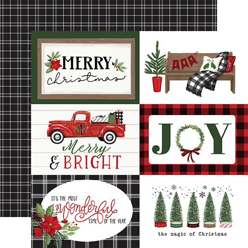 WHITE BUFFALO PLAID - 12x12 Patterned Cardstock - Carta Bella