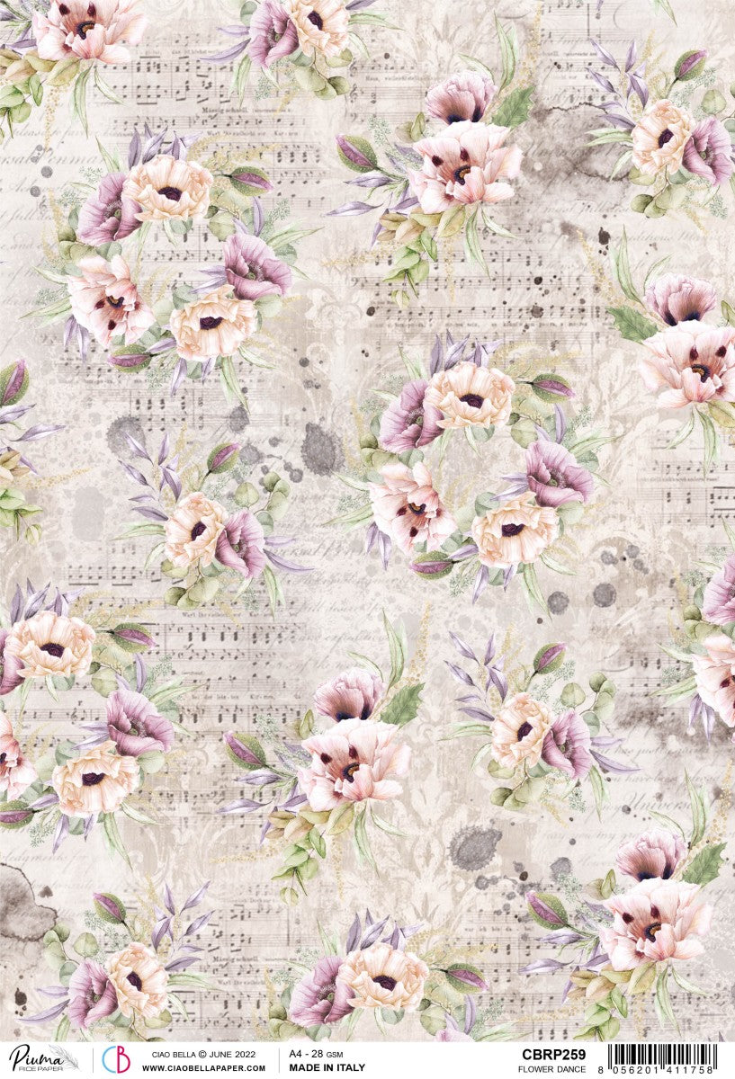 Shop Ciao Bella Les Partitions A4 Rice Paper for Decoupage Art – Decoupage  Napkins.Com