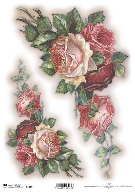 Rose Le Jardin Des Parfums Rice Paper Decoupage Sheet – Artistic Artifacts