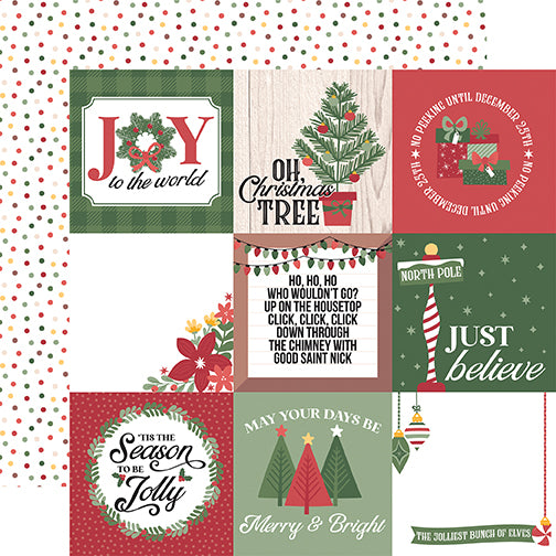 Carta Bella Paper - Christmas Flora Collection - Peaceful - 12 x 12 Double  Sided Paper - Journaling Cards