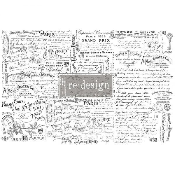  Re-Design Tissue Paper REDESGN FLRL, Floral Text