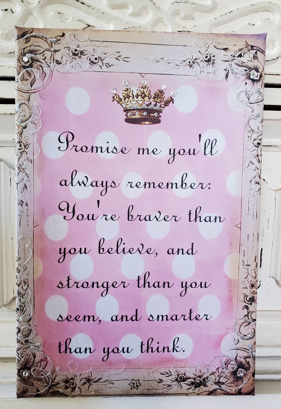 Canvas with Glitter - Promise Me