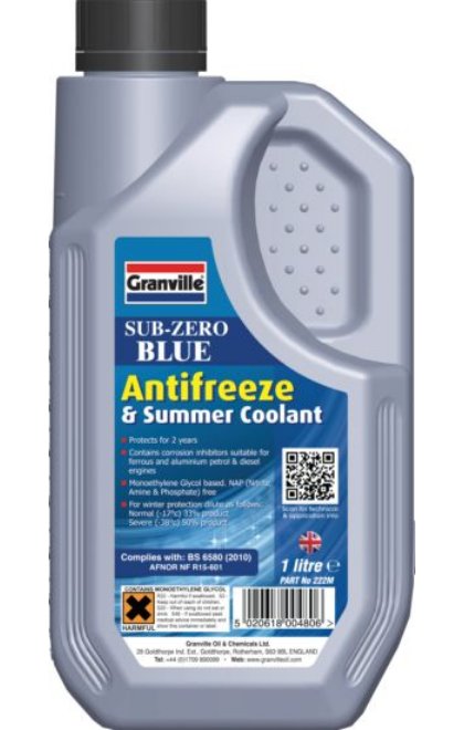 Granville Anti-Freeze & Coolant Concentrate Blue  1 Litre