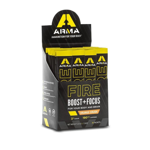 ARMA Fire: Natural Boost + Focus- Orange Crush - 30 Single Sachet Sticks