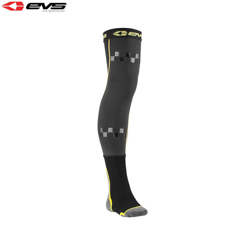 EVS TUG - Fusion Knee Brace Liner/Sock Combo Adult (Black/Hi-Viz Yellow) Pair Size Small/Medium