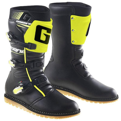 Gaerne Classic Black/Yellow Flou Trials Boots