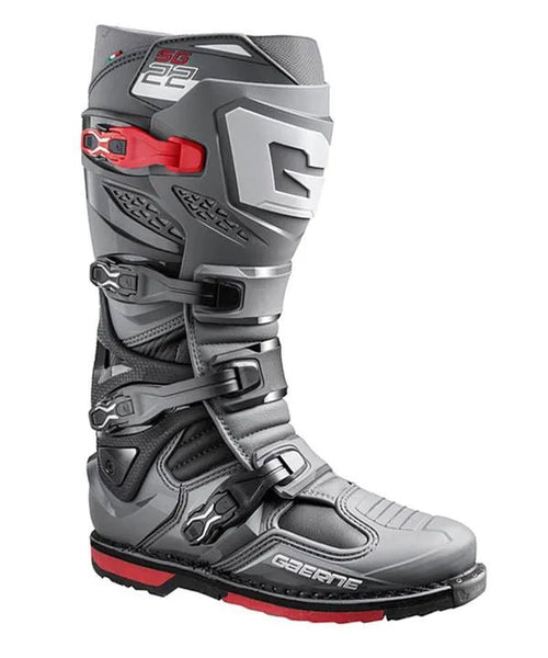 Gaerne SG 22 Anthracite/Black/Red Motocross Boots