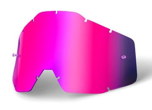 Goggle Shop 100% Mirror Tear off Lens, Mirror Pink