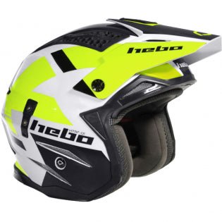 Hebo Zone 4 Fibre Balance Flo Yellow Trials Helmet