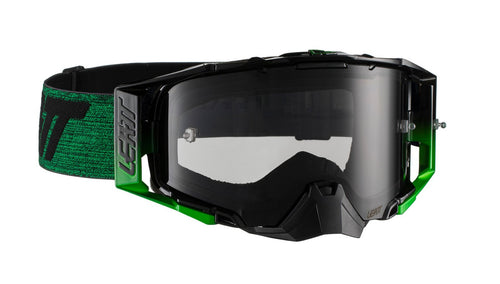 Leatt Velocity 6.5 Motocross Goggles - Black/Green - Smoke Lens