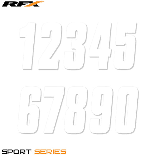 RFX 6 Thin Number Pack (White) 20pcs Number 4