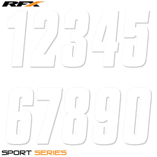 RFX 8 Thin Number Pack (White) 20pcs Number 7