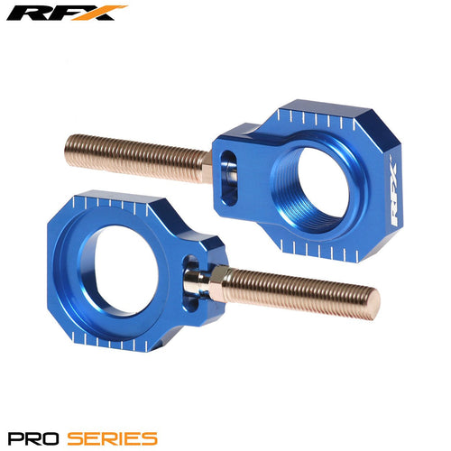 RFX Pro 2 Rear Axle Adjuster Blocks (Blue) Husqvarna TC125/250 FC250/350/450 16-22