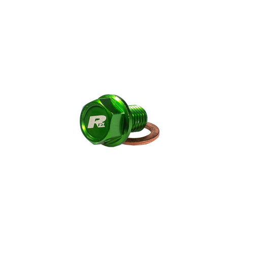 RFX Pro Magnetic Drain Bolt (Green) [M10 x 22mm x 1.5] Kawasaki KXF450 06-15 KLX450R 08-15