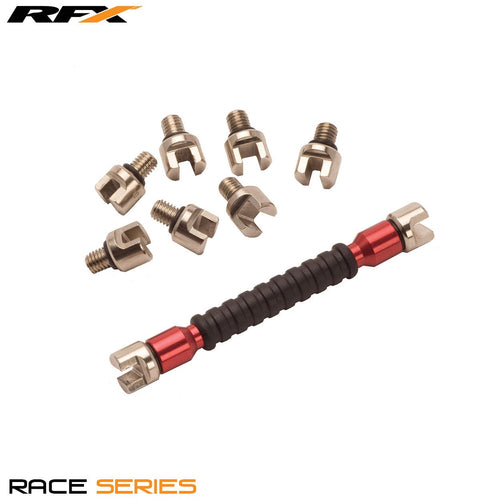 RFX Race Spoke Key (Red) Interchangeable Multi Tip Type Sizes 5.4mm-7.0mm