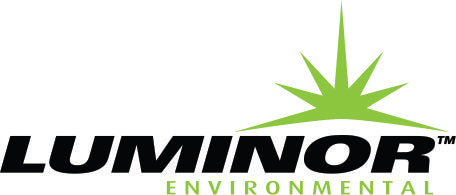 Luminor water purification system logo on black background