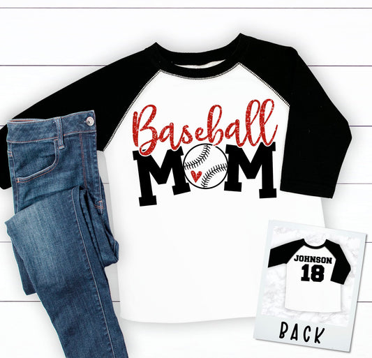 GeckoSG Personalized Christmas Gift 2023, Baseball Mom Shirt Personalized Custom Baseball Shirt H496, Basic Tee / White / S
