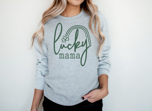 One Lucky Mama St Patricks Day Gift Green Mom Light Zip Hoodie