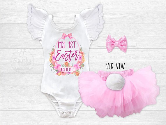 Girl's Personalized My 1st Easter Outfit – Squishy Cheeks