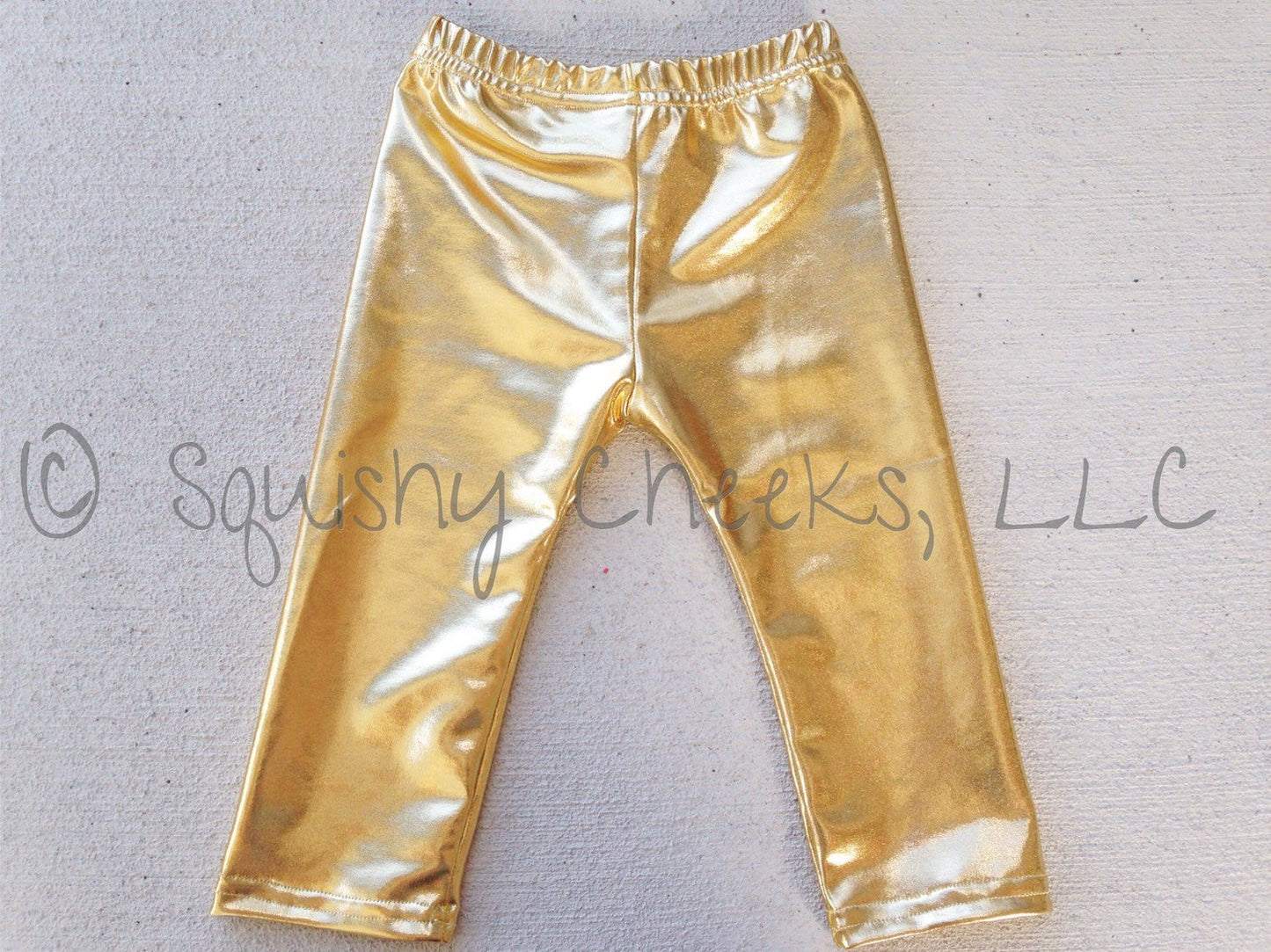 Metallic Gold Leggings – Squishy Cheeks
