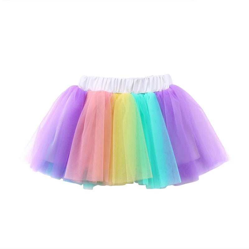 Rainbow Chiffon Skirt – Squishy Cheeks