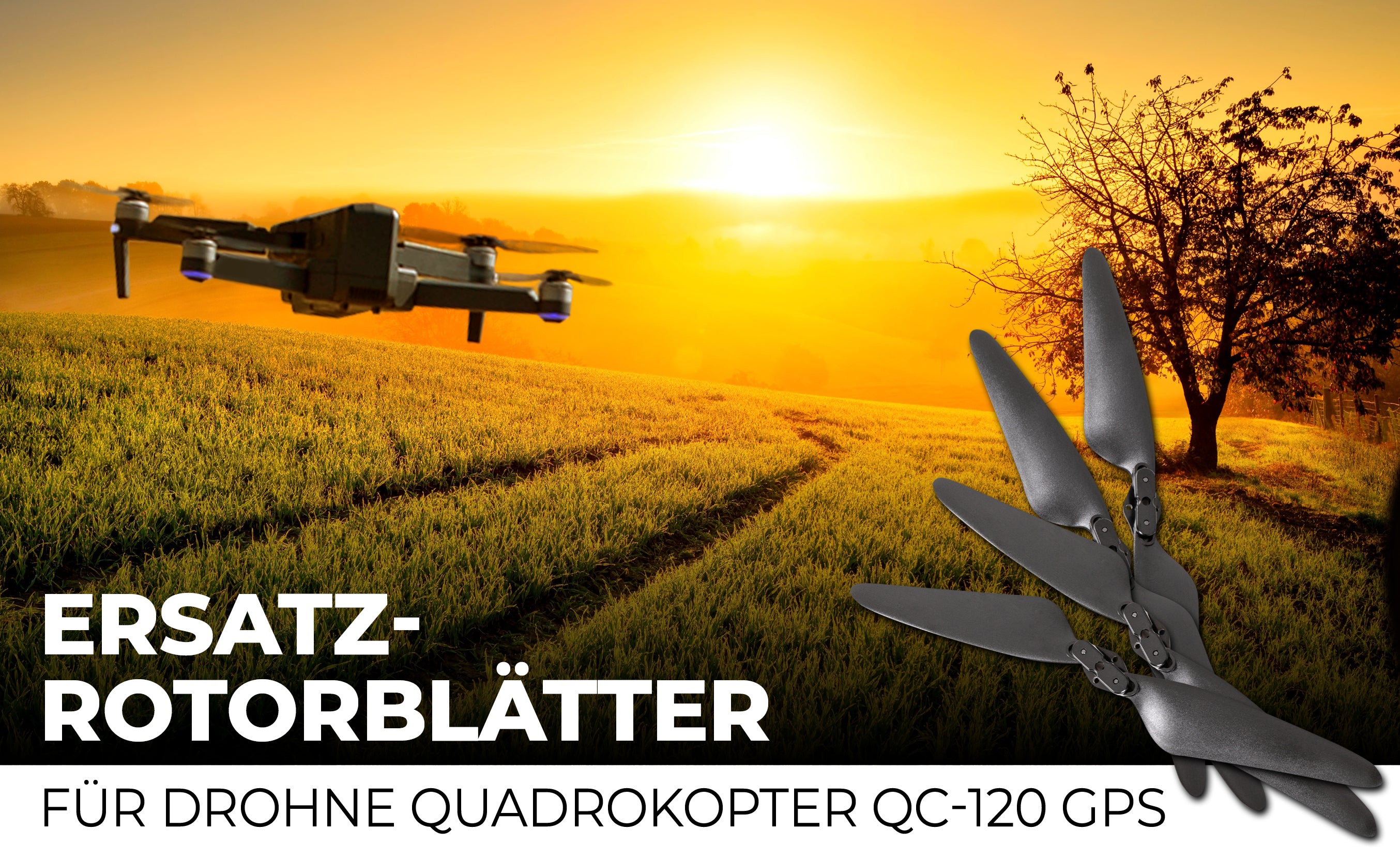 Ersatz Rotorblätter für Maginon Drohne QC-120 GPS