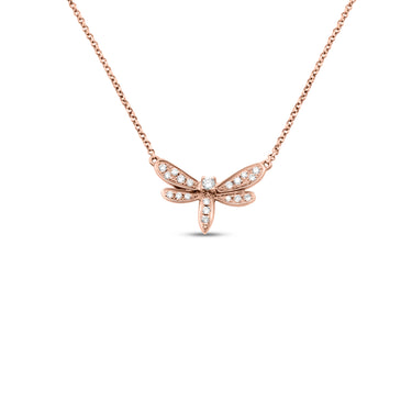 Dragonfly Wing D Flawless Diamond Necklace set in 18K Gold – Kat Florence