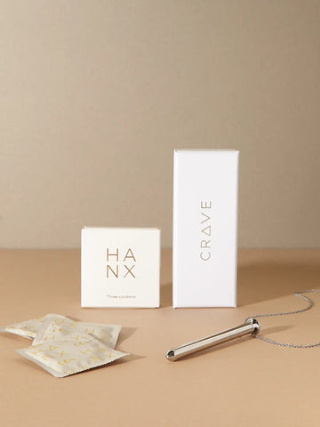 Crave Vibrating Necklace & HANX Condom Gift Set by ILOH
