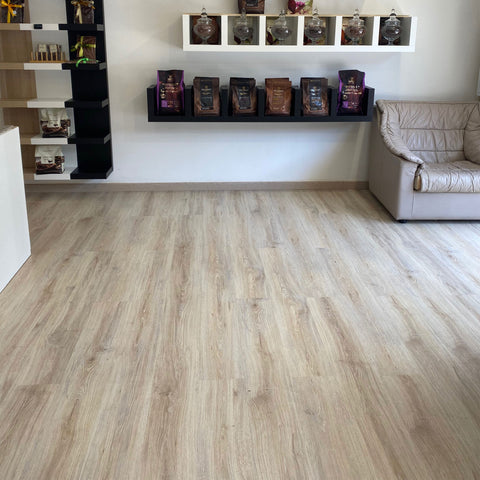 chocolate shop with laminate floor eternal parquet mirabella eclano