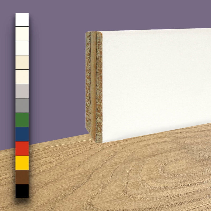 96ML Skirting Skirting Square Cut Straight low 50X13 in RAL LACQUERED WOOD