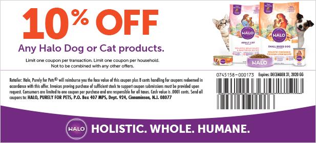 halo cat food coupon