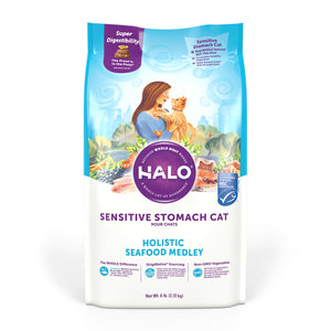 Halo Cat Sensitive Stomach Holistic Seafood Medley Halo Pets