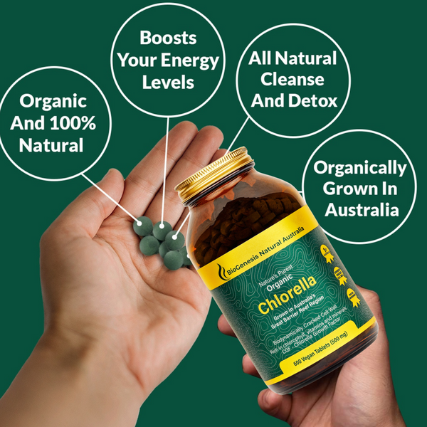 Organic Chlorella Tablets (600 tablets)- BioGenesis Natural Australia