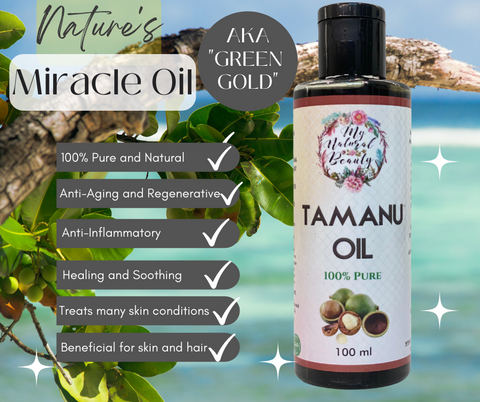 100% Pure Tamanu Oil – 100ml   Calophyllum Inophyllum (Tamanu) Seed Oil