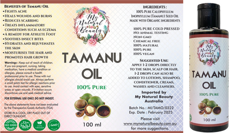 Tamanu Oil is known for its remarkable skin healing properties and is widely used by aromatherapists and skin care manufacturers for its vast beneficial properties. Tamanu Oil is quickly becoming known as nature's most powerful oil for skincare!  Tamanu oil is a green viscous (thick) oil with a strong and distinct odour that could be described as nutty.