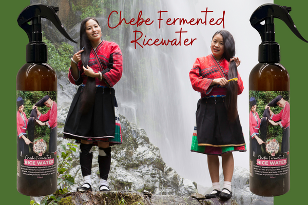 CHEBE FERMENTED RICE WATER- 250ml   Hair Growth       Length Retention       Moisture and Strength     250ml in spray bottle