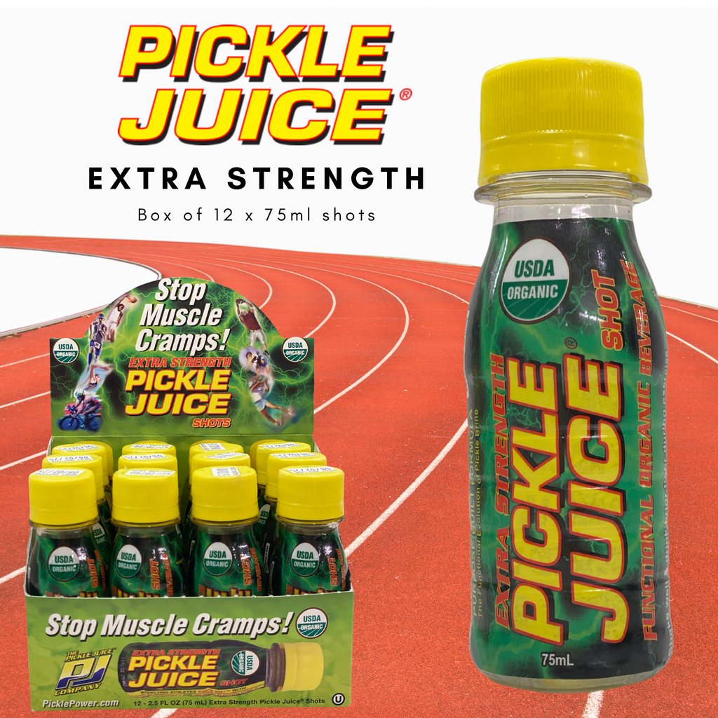 Pickle Juice can be consumed prior to exercise in order to load up on electrolytes to help maintain adequate hydration. To assist in preventing muscle cramps, Pickle Juice should be consumed at the first sign of cramping. Drink Pickle Juice Extra Strength to assist in stopping an existing cramp and to prevent them from returning.