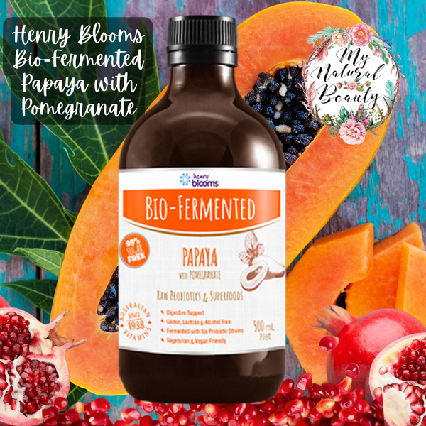 Powerful Papaya and Pomegranate   Papaya and Pomegranate are a winning daily combo in this superfood-rich, digestion-boosting raw probiotic drink.