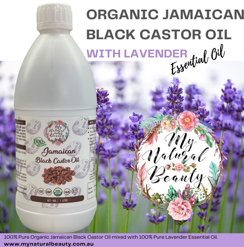 My Natural Beauty Organic Jamaican Black Castor Oil infused with Lavender Essential Oil -1 Litre Jamaican Black Castor Oil with Lavender Essential Oil -100 % PURE and Natural- Hair loss treatment. Re-grow hair naturally! INGREDIENTS 100% Organic Jamaican Black Castor Oil and Lavender Essential Oil. A potent and natural combination of oils that help to reduce hair loss and stimulates new hair growth! Northern Beaches of Sydney NSW Australia