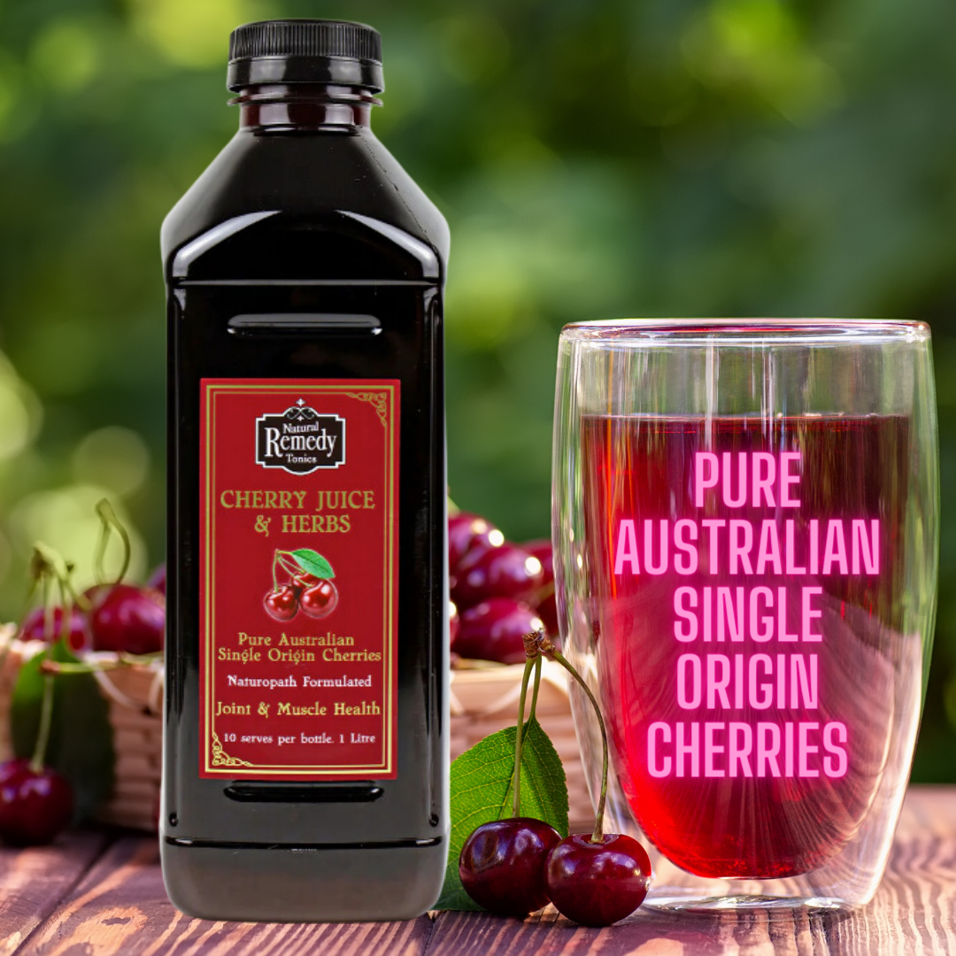  100% pure Australian Cherry Juice blended with Naturopathic herbal complex 2L