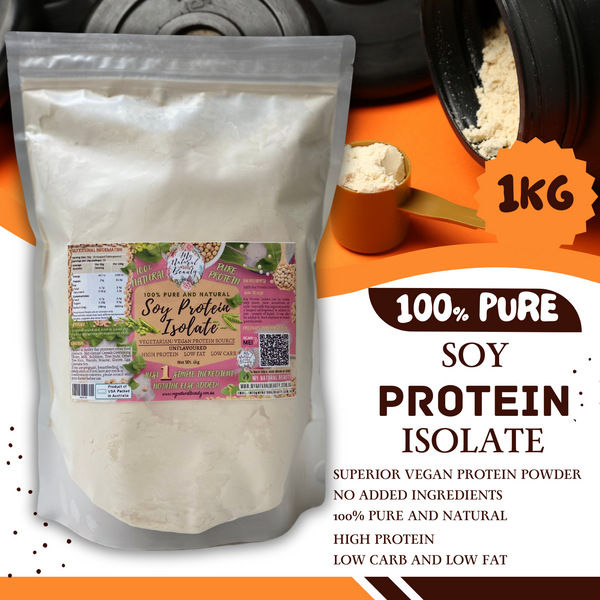 100% Pure Soy Protein Isolate Unflavoured-1kg