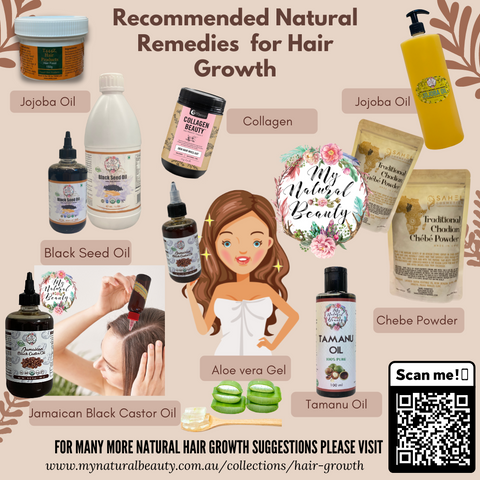 Natural hair growth products