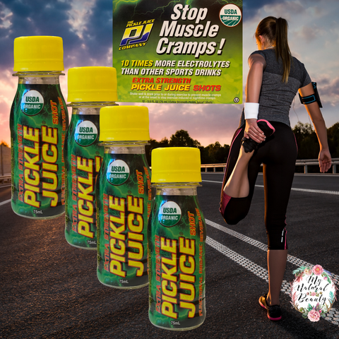 Pickle Juice can be consumed prior to exercise in order to load up on electrolytes to help maintain adequate hydration. To assist in preventing muscle cramps, Pickle Juice should be consumed at the first sign of cramping. Drink Pickle Juice Extra Strength to assist in stopping an existing cramp and to prevent them from returning.