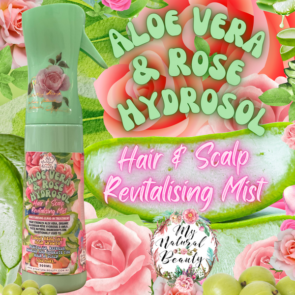 Aloe Vera and Rose Hydrosol Hair and Scalp Revitalising Mist