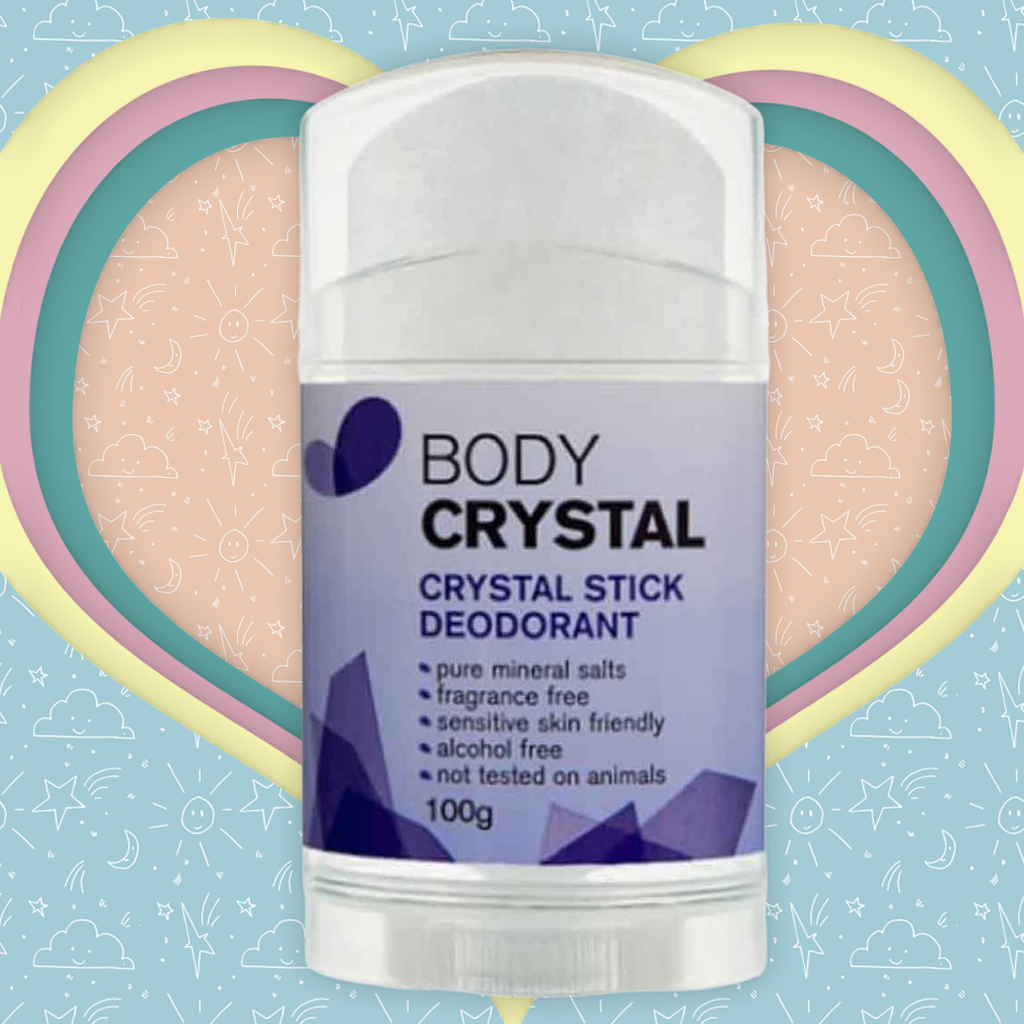 The Body Crystal™ is the perfect alternative to anti-perspirants which block your body’s natural perspiration process by clogging your skins’ pores. 