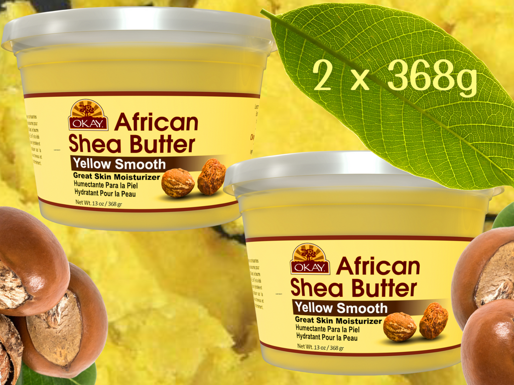  Okay Smooth All Natural,100% Pure Unrefined Daily Skin  Moisturizer For Skin & Hair Yellow, Shea Butter, 13 oz : Body Butters :  Beauty & Personal Care