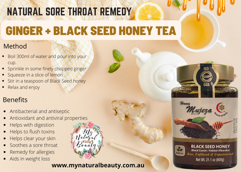 Black Seed honey tea. Cough