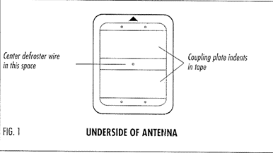 Underside da antena