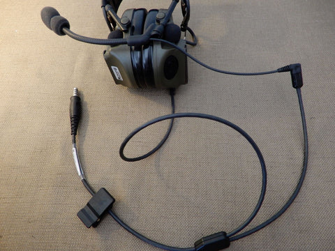 Full set up of hearing defender into a comms headset